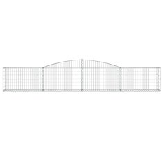 Vidaxl Obokana gabionska košara 9 kosov 400x30x60/80cm cinkano železo
