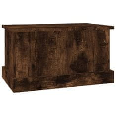 Vidaxl Škatla za shranjevanje dimljen hrast 50x30x28 cm inženirski les