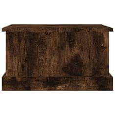 Vidaxl Škatla za shranjevanje dimljen hrast 50x30x28 cm inženirski les