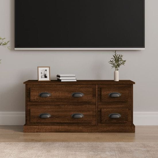 Vidaxl TV omarica rjav hrast 100x35,5x45 cm inženirski les