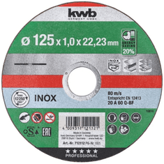 KWB rezalna plošča, inox, 125x1,0 (49712112)