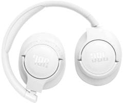 JBL Tune 720BT naglavne brezžične slušalke, Bluetooth 5.3, bele