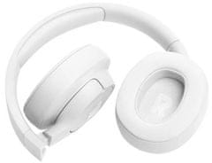 JBL Tune 720BT naglavne brezžične slušalke, Bluetooth 5.3, bele