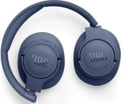 JBL Tune 720BT naglavne brezžične slušalke, Bluetooth 5.3, modre