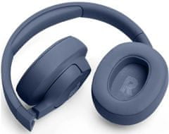 JBL Tune 720BT naglavne brezžične slušalke, Bluetooth 5.3, modre