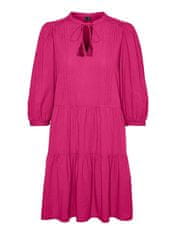Vero Moda Ženska obleka VMPRETTY Regular Fit 10279712 Pink Yarrow (Velikost XS)