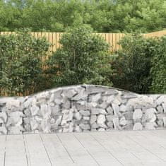 Vidaxl Obokana gabionska košara 9 kosov 400x30x60/80cm cinkano železo