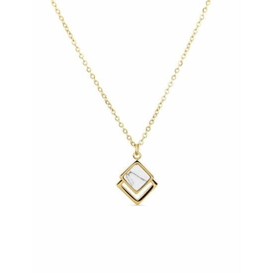 Vuch Originalna pozlačena ogrlica z marmorjem Gold Miriss