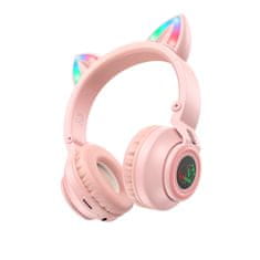 BO18 brezžične slušalke z mačjimi ušesi, roza