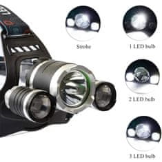 MG LC4 LED naglavna svetilka, črna