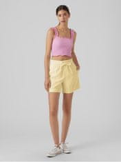 Vero Moda Ženske kratke hlače VMCARMEN Loose Fit 10278931 Lemon Meringue (Velikost L)