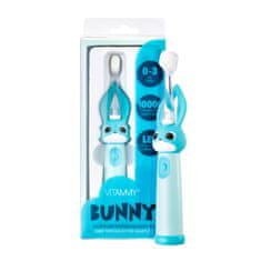 Vitammy Bunny Sonična zobna ščetka za otroke z LED lučko in nanovlakni, 0-3 leta, modra