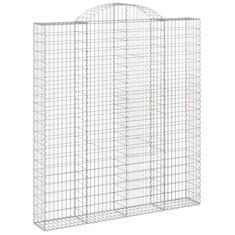 Vidaxl Obokane gabion košare 9 kos 200x30x220/240 cm pocinkano železo