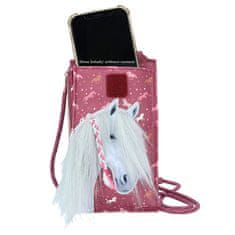 Miss Melody Žep za mobilni telefon , Bordo, z vzorcem konjičkov in zvezd, ki ga je izvezla