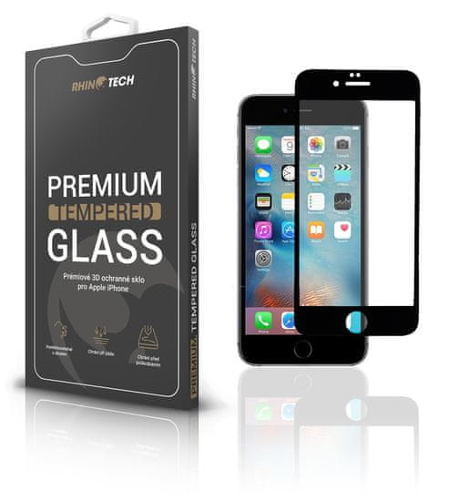RhinoTech zaščitno steklo 3D za Apple iPhone 6/6S, črno RT058