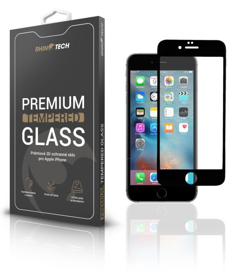 RhinoTech zaščitno steklo 3D za Apple iPhone 6 Plus/6S Plus, črno RT060