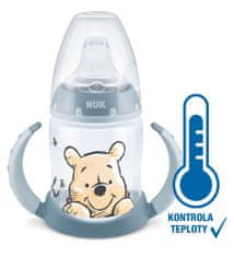 Nuk Učna steklenička DISNEY-Bear Winnie the Pooh z nadzorom temperature 150 ml siva