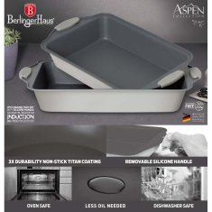 Berlingerhaus Pladenj za peko s prevleko iz titana, ki se ne prijema, komplet 2 Aspen Collection BH-7650