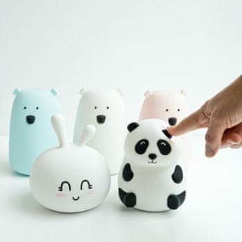  Rabbit & Friends silikonska lučka na daljinsko upravljanje, panda, bela
