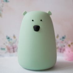 Rabbit&Friends mehka lučka, medved, zelena, USB-C polnjenje