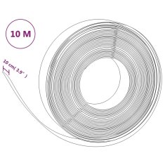 Vidaxl Vrtna obroba rjava 10 m 10 cm polietilen