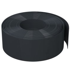 Vidaxl Vrtna obroba 4 kosa črni 10 m 20 cm polietilen