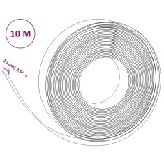 Vidaxl Vrtna obroba črna 10 m 10 cm polietilen