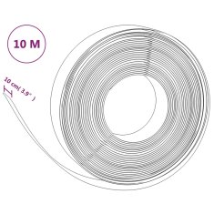 Vidaxl Vrtna obroba 2 kosa siva 10 m 10 cm polietilen