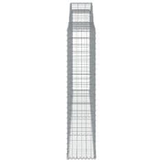 Vidaxl Obokane gabion košare 17 kosi 300x30x140/160cm pocinkano železo