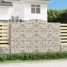Vidaxl Obokane gabion košare 6 kosa 300x30x200/220 cm pocinkano železo