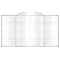 Vidaxl Obokane gabion košare 12 kosi 300x30x160/180cm pocinkano železo