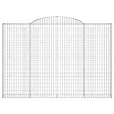 Vidaxl Obokane gabion košare 3 kosa 300x30x200/220 cm pocinkano železo