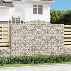 Vidaxl Obokane gabion košare 5 kosa 300x30x200/220 cm pocinkano železo