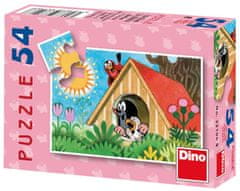 Dino Puzzle Krtek - ptičja hišica 54 kosov