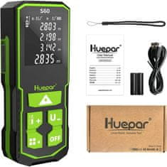 Huepar PRO Aku. digitalni merilec razdalje 60M HD LCD USB