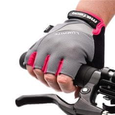 Meteor Gel GX34 kolesarske rokavice, sivo-roza, S