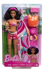 Mattel Barbie z dodatki - surfer (HPL69)