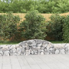 Vidaxl Obokane gabion košare 30 kosi 300x30x40/60 cm pocinkano železo