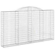 Vidaxl Obokane gabion košare 15 kosi 300x30x160/180cm pocinkano železo