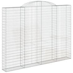 Vidaxl Obokane gabion košare 8 kosa 300x30x220/240 cm pocinkano železo