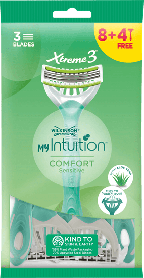Wilkinson Sword MY Intuition Comfort Sensitive, 8+4 gratis