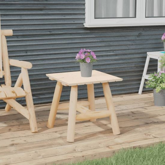 Vidaxl Stranska mizica 49x49x50 cm trdna smrekovina