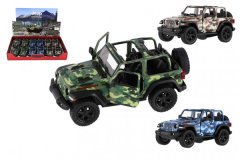 Kinsmart Avto Jeep Wrangler Camo Edition kovina/plastik 13cm 3 barve za povratno raztezanje