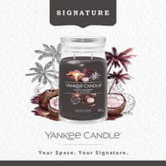 Yankee Candle Dišeča sveča Podpis v steklu velika Črni kokos 567g
