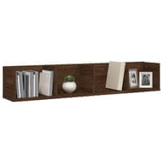 Vidaxl Stenska polica rjav hrast 100x18x18 cm inženirski les