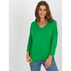 RELEVANCE Ženska bluza z izrezom srček MILENA zelena RV-BZ-7663.05_398148 Univerzalni