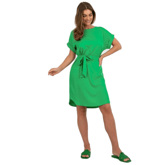 RUE PARIS Ženska obleka s kratkimi rokavi RUE PARIS zelena WN-SK-2905.95_398452
