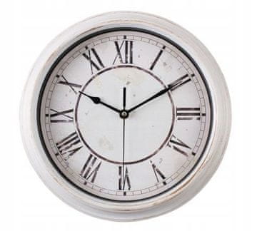 shumee Vintage bela stenska ura Astoria 30 cm