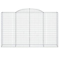 Vidaxl Obokane gabion košare 7 kosov 300x50x180/200cm pocinkano železo
