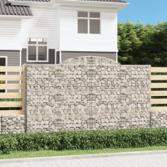 Vidaxl Obokane gabion košare 7 kosov 300x50x180/200cm pocinkano železo